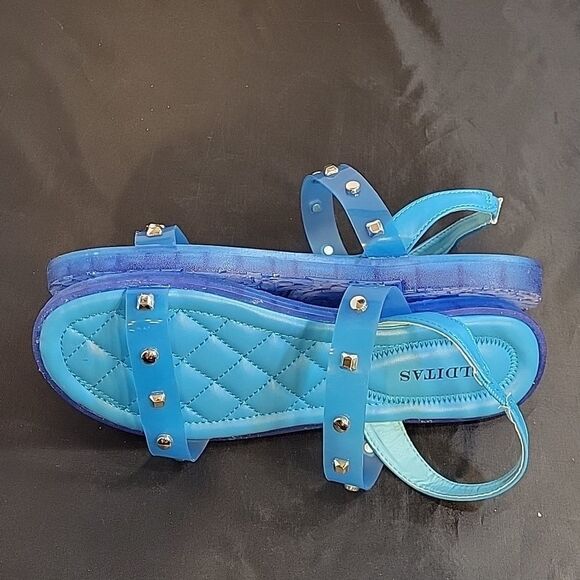 BRAND NEW ELDITAS JELLY STUDDED DOUBLE AND ANKLE STRAP WOMEN"S OPEN TOE … - Picture 8 of 12